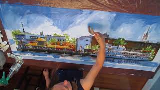 How to paint a canvas giclee print with acrylic [upl. by Sybley]