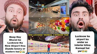 Lucknow Airport New Terminal 3 Interior And Exterior Full Tour  Pakistani Reaction [upl. by Kano]