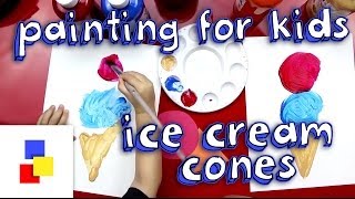 Painting Activity For 2 Year Olds Ice Cream Cone [upl. by Ogilvy]