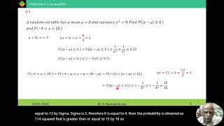 Chebyshevs Inequality [upl. by Stranger127]