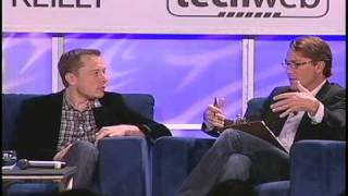 Conversation with Elon Musk Tesla Motors  Web 20 Summit 08 [upl. by Doownel]