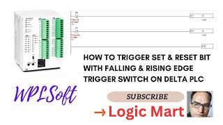 HOW TO TRIGGER SET amp RESET BIT WITH FALLING amp RISING EDGE TRIGGER SWITCH ON DELTA PLC [upl. by Balling952]