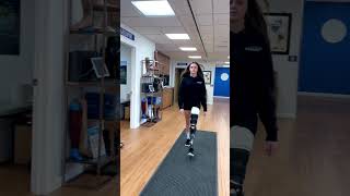 Devan Rotationplasty Amputee Walking with a prosthesis [upl. by Ardiedal130]