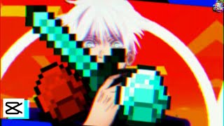 AMV • Gojo  minecraft theme  CAPCUT diamond [upl. by Ydnim]