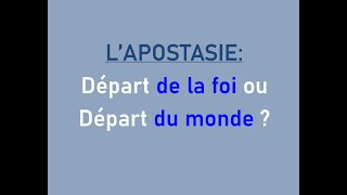 🔴 Lapostasie 2 Thessaloniciens 23 et sa vraie signification 🧐 [upl. by Arabella330]