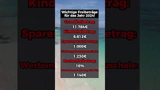 Das sind die wichtigsten Freibeträge für 2024 [upl. by Bat512]