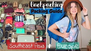 BACKPACKING Packing Guide  Europe amp Southeast Asia [upl. by Aneej535]