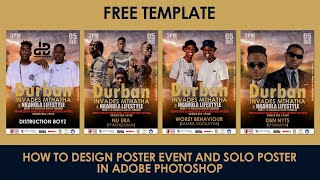 Photoshop Secrets Designing Your Own Poster Event AND Solo Artist Poster [upl. by Maroney]