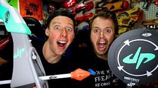 The NERF Dude Perfect Bow  Unboxing More Nerf Guns [upl. by Neelik310]