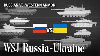 Abrams Leopard and Challenger 2 vs T72 How Western Tanks Compare to Russia’s Armor  WSJ [upl. by Lizned]