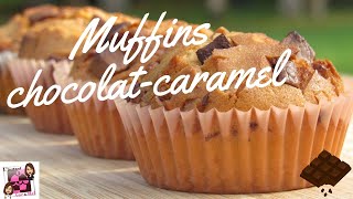 🍰RECETTE MUFFINS CHOCOLAT CARAMEL FACILE  LINSTANT CARAMEL [upl. by Sirron]