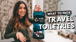 TRAVEL TOILETRIES  What To Pack  Hacks amp Tips [upl. by Nolram]