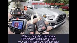 Reason Why you need more than 1 Key programmer 2022 Toyota Tacoma Add Key Fob w xtool D8 Autel KM100 [upl. by Yorgos]