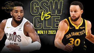 Golden State Warriors vs Cleveland Cavaliers Full Game Highlights  Nov 11 2023  FreeDawkins [upl. by Airdnaed]