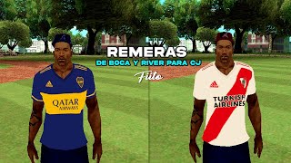 Remeras de Boca y River para CJ GTA San Andreas [upl. by Acinoreb]