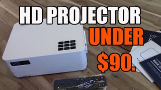 DBPOWER L21 720p LED Mini Projector  Review and Demonstration [upl. by Irrek]