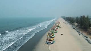 Worlds Longest Sea Beach  Coxs Bazar Aerial View [upl. by Prasad]