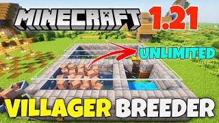 Minecraft 121 Villager breeder  Easy Villager breeder Minecraft  121 [upl. by Nalhsa]