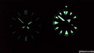 Casio Edifice vs Seiko Monster  Lume View [upl. by Kipton]