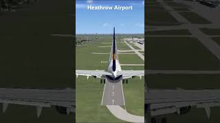 boeing aviation boeing737 landing msfs2020 heathrow london england unitedkingdom flightsim [upl. by Rolyt]