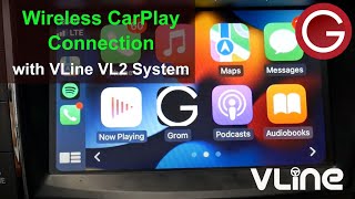 How to pair and connect to wireless Apple® CarPlay® w GROM VLine VL2 System for factory car stereo [upl. by Buell226]