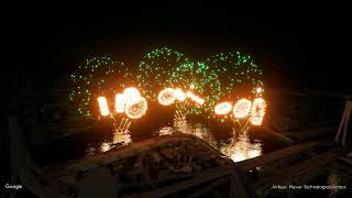 FwSim  F1 Singapore Grand Prix fireworks [upl. by Sokcin]