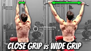 Close Grip vs Wide Grip Lat Pulldown Differences amp Muscles Worked [upl. by Amsirhc]