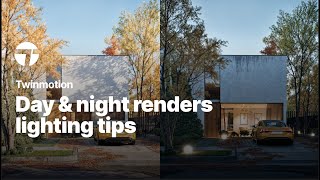 Day amp night rendering light setting best practices for stunning results  Twinmotion Tutorial [upl. by Zadack]