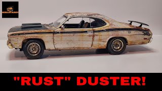 The quotRUST DUSTERquot Reveal How I Weathered and Rusted a model car Revelle 71 Duster 340 [upl. by Llevrac]