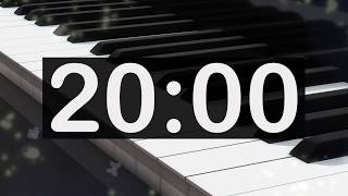 20 Minute Timer with Classical Calming Relaxing Music Soft Gentle Piano Countdown Music Timer [upl. by Adriaens]