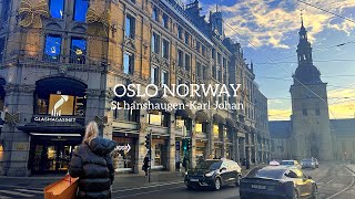 OSLO NORWAY Virtual Walking Tour🇳🇴St Hanshaugen Karl Johan Christmas Vibe In Oslo🎄4K60ftp [upl. by Yrrak]