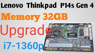 How to upgrade Lenovo ThinkPad P14s Gen 4  ThinkPad P14s Gen 4 RAM Upgrade [upl. by Eendys]