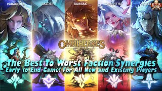 Omniheroes  Best to Worst Synergies explained amp which are best for Early  End game All ranked [upl. by Tate]