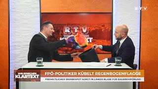 FPÖPolitiker kübelt Regenbogenflagge  Wir sprechen Klartext [upl. by Acinimod]