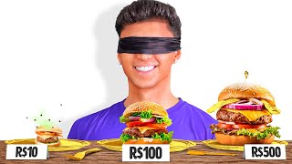 PROVANDO AS COMIDAS MAIS BARATAS vs MAIS CARAS DO IFOOD [upl. by Gnik]