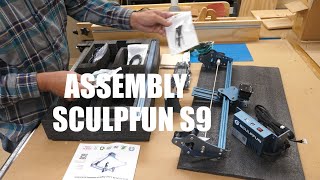 Sculpfun S9 Laser Detailed Assembly [upl. by Drexler]