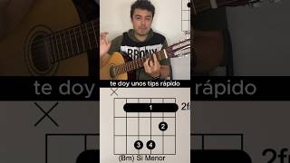 Cómo tocar Bm en guitarra  tips para lograr la cejilla [upl. by Nnaillij]