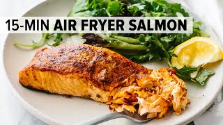 AIR FRYER SALMON  my favorite 15minute dinner recipe [upl. by Daveen291]