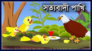 সত্যবাদী পাখি  Sottobadi Red Robin  Shuk Pakhi  Chorui Pakhi Golpo  Pakhir Cartoon  Moral Story [upl. by Anil]