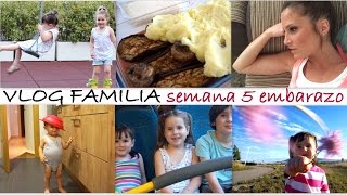 VLOG FAMILIAR semana 5 embarazo gemelar Virus pastel de berenjena y champiñón [upl. by Annora]