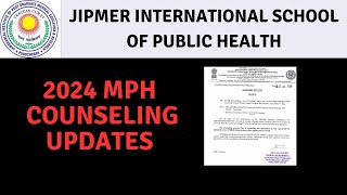 JIPMER MPH 2024 Result Updates  Counseling 2024Important UpdatesJipmer [upl. by Agiaf19]