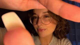 ASMR clicky close whispers face touching mouth sounds camera taps [upl. by Tirma]