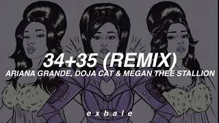 Ariana Grande  34  35 Remix feat Meghan Thee Stallion amp Doja Cat Traducido al español [upl. by Marquez964]