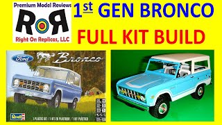 Ford Bronco 1st Gen I 125 Scale Revell 4320 Model Kit Build Full Build [upl. by Glynis]