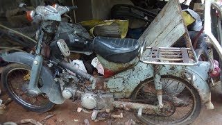 Old Honda Japan Motorcycle Starting Up After 10 Years  Old Motorcycle restoration Part 1 [upl. by Leslie930]