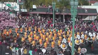 2018 Rose Parade  Pasadena California  HD  Kyoto Tachibana High School Green Band edited [upl. by Nnyliram]