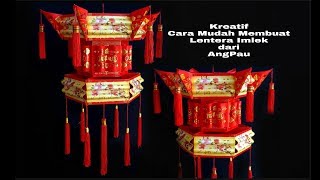 Kreatif 15 Cara Mudah Membuat Lentera Imlek dari Ang Pau  DIY Unique Hongbao Lantern [upl. by Nappie]