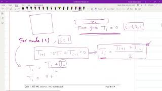 Q2 solving of Laplace eqn in 1D using Liebmann method حل معادلة لابلاس في ابسط صورها عدديا [upl. by Etnovert726]