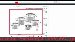 Schnäppchen des Tages  Fissler OriginalProfi 5tlg Collection Kochtopfset Exklusive bei Amazon [upl. by Mina]