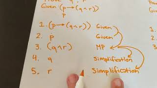 Proofs with Rules of Inference 1 Propositional Logic for Linguists 15 [upl. by Irena]